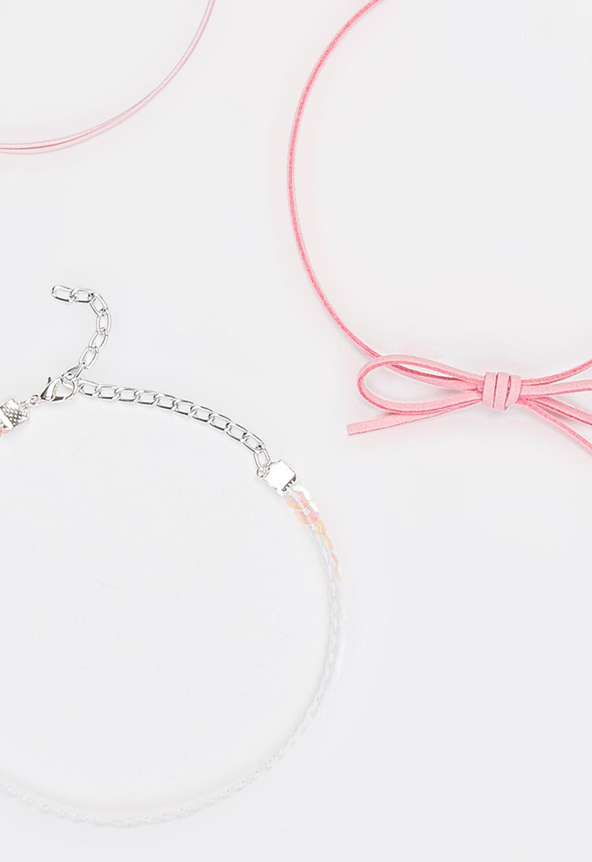 Jewels and Lace - Choker Set 3 Pack Mid Pink