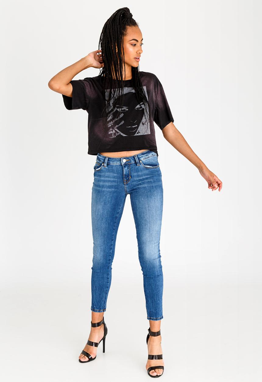 GUESS - Guess Tour Crop Tee Black