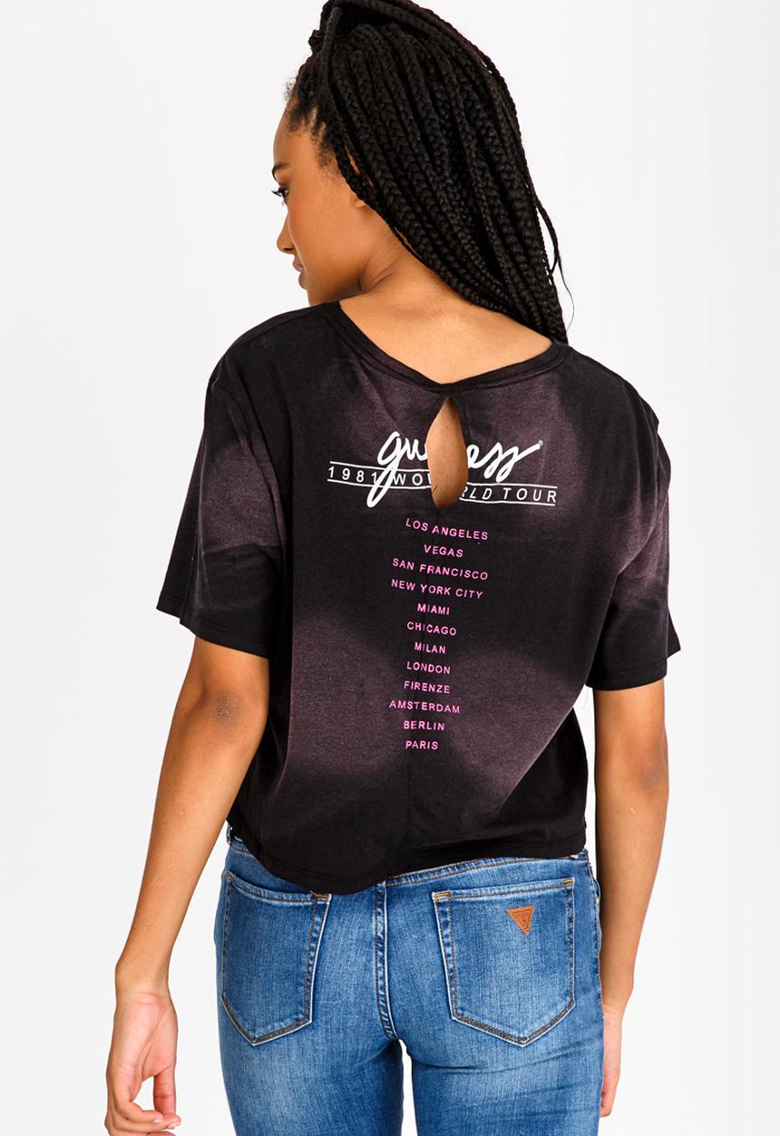 GUESS - Guess Tour Crop Tee Black
