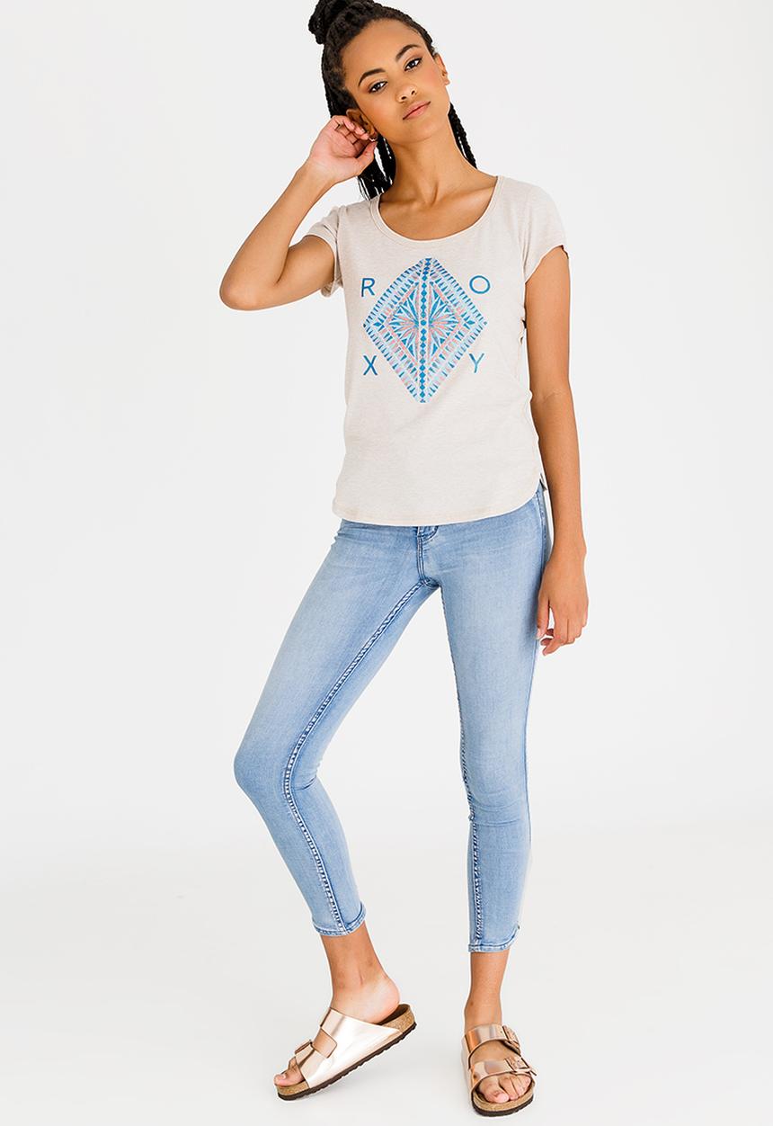 Roxy - Diamond In the Rough Tee Beige