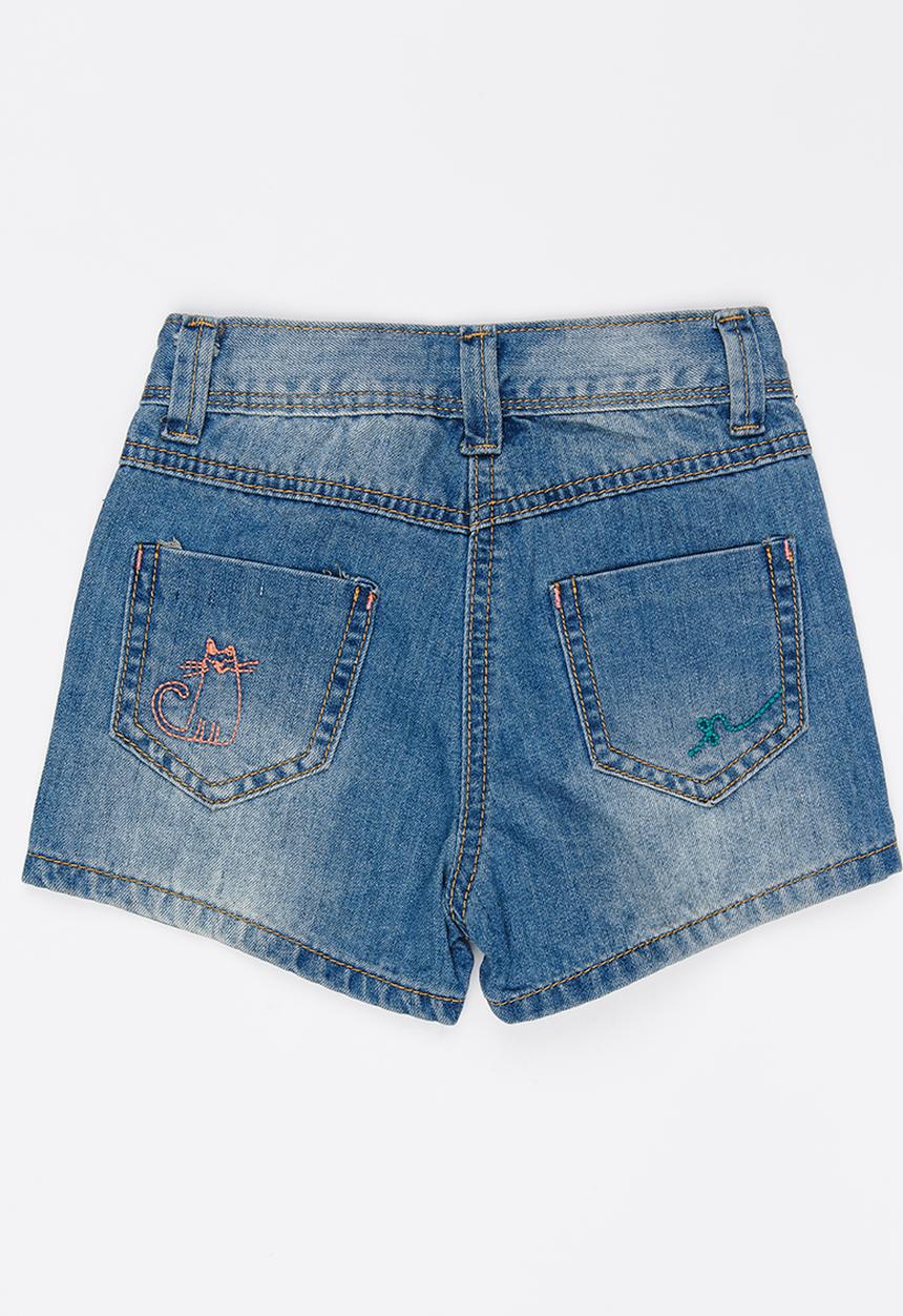 Pop Candy - Girls Denim Short Blue