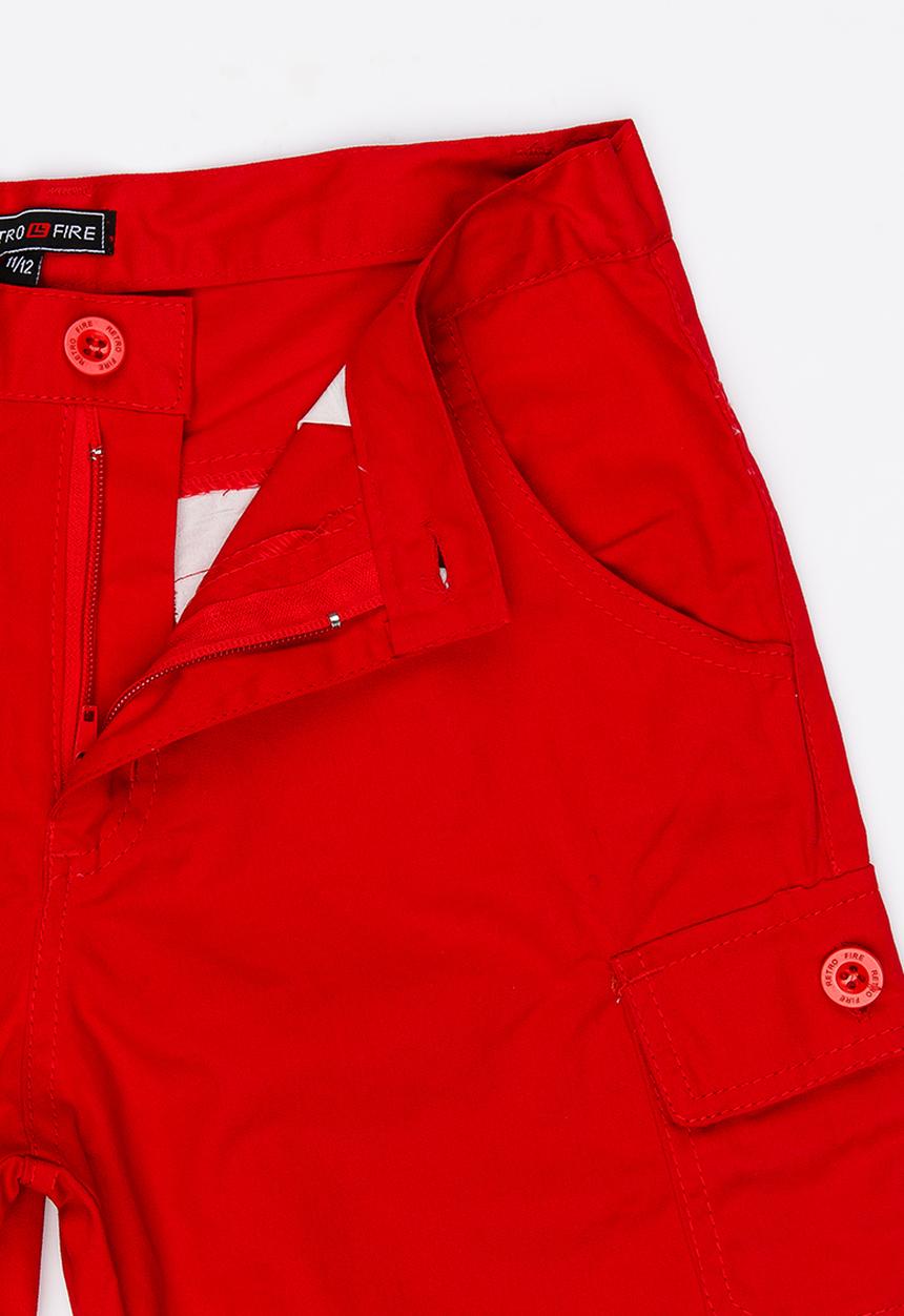 Retro Fire - Boys Shorts Red