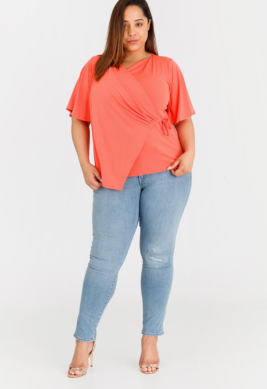 edit Plus - Wrap Top Orange