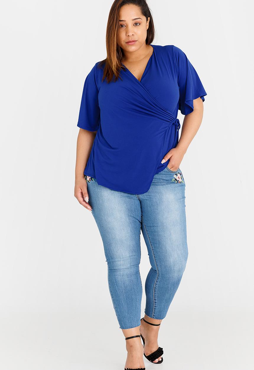 edit Plus - Wrap Top Mid Blue