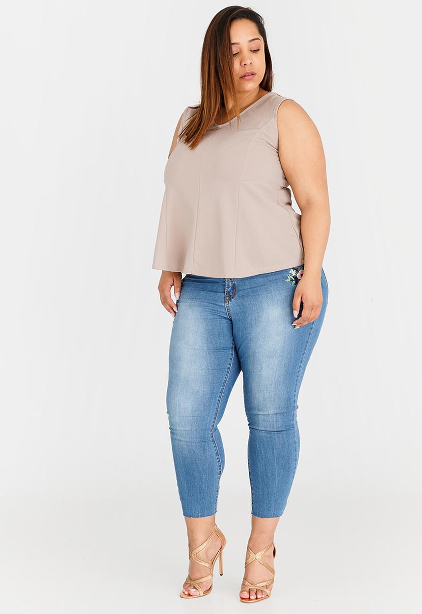 STYLE REPUBLIC PLUS - Peplum Top Pale Pink