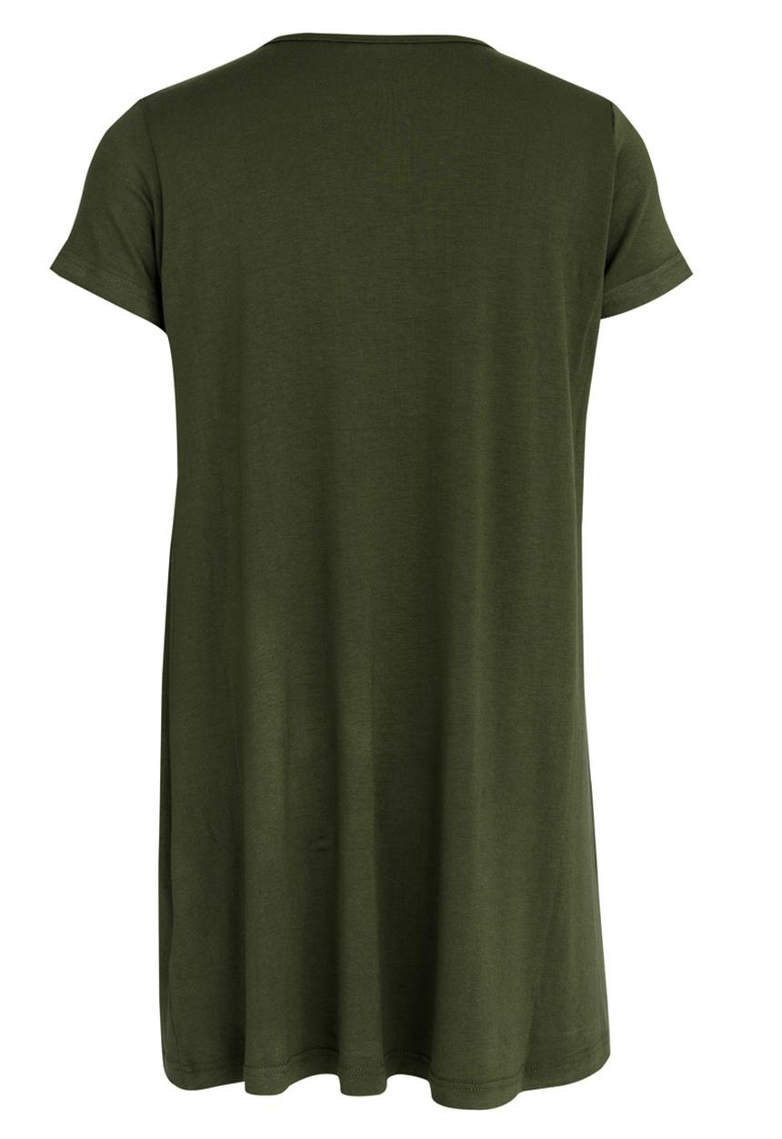 Rebel Republic - Criss Cross Front A-line Dress Mid Green