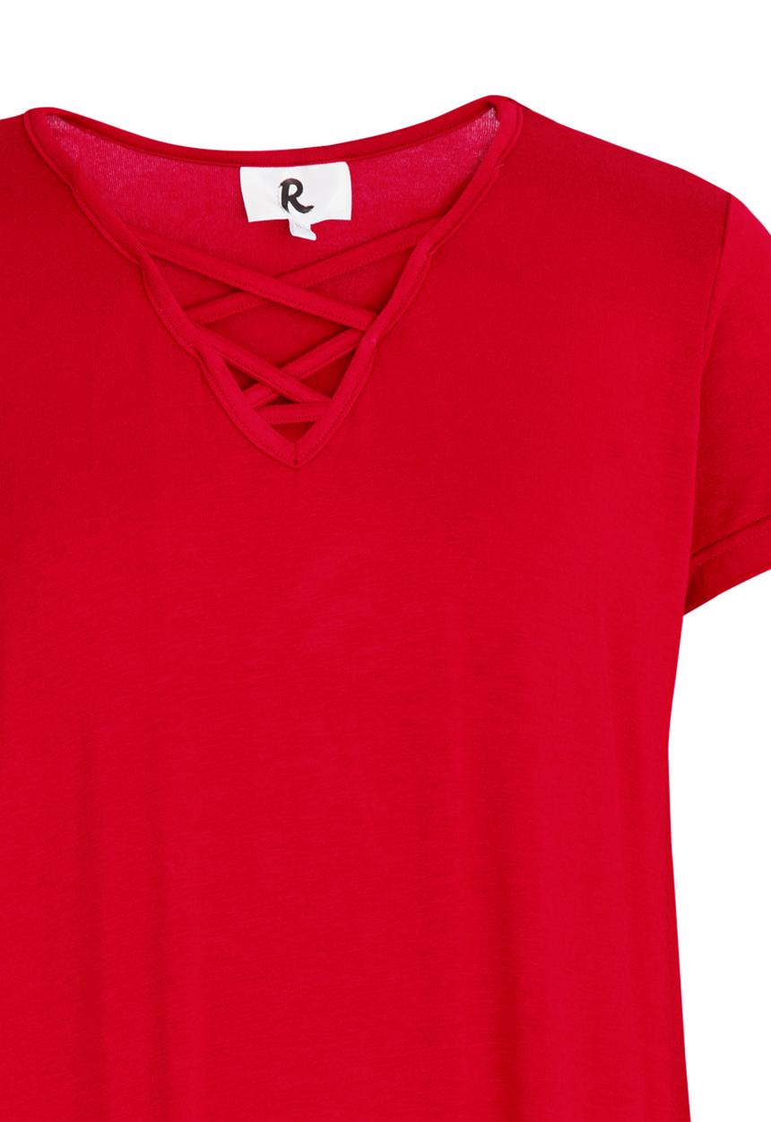 Rebel Republic - Criss Cross Front A-line Dress Red