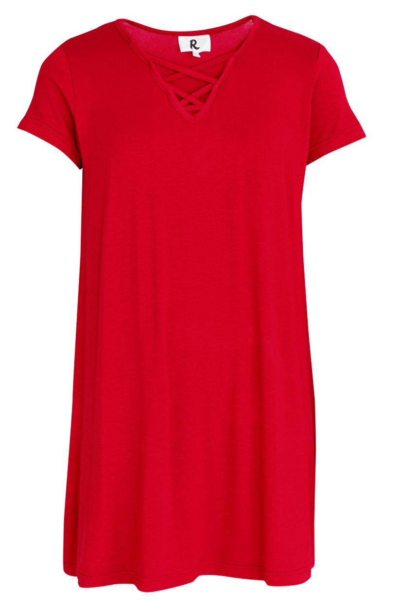 Rebel Republic - Criss Cross Front A-line Dress Red