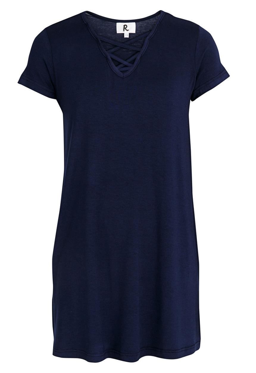 Rebel Republic - Criss Cross Front A-line Dress Navy