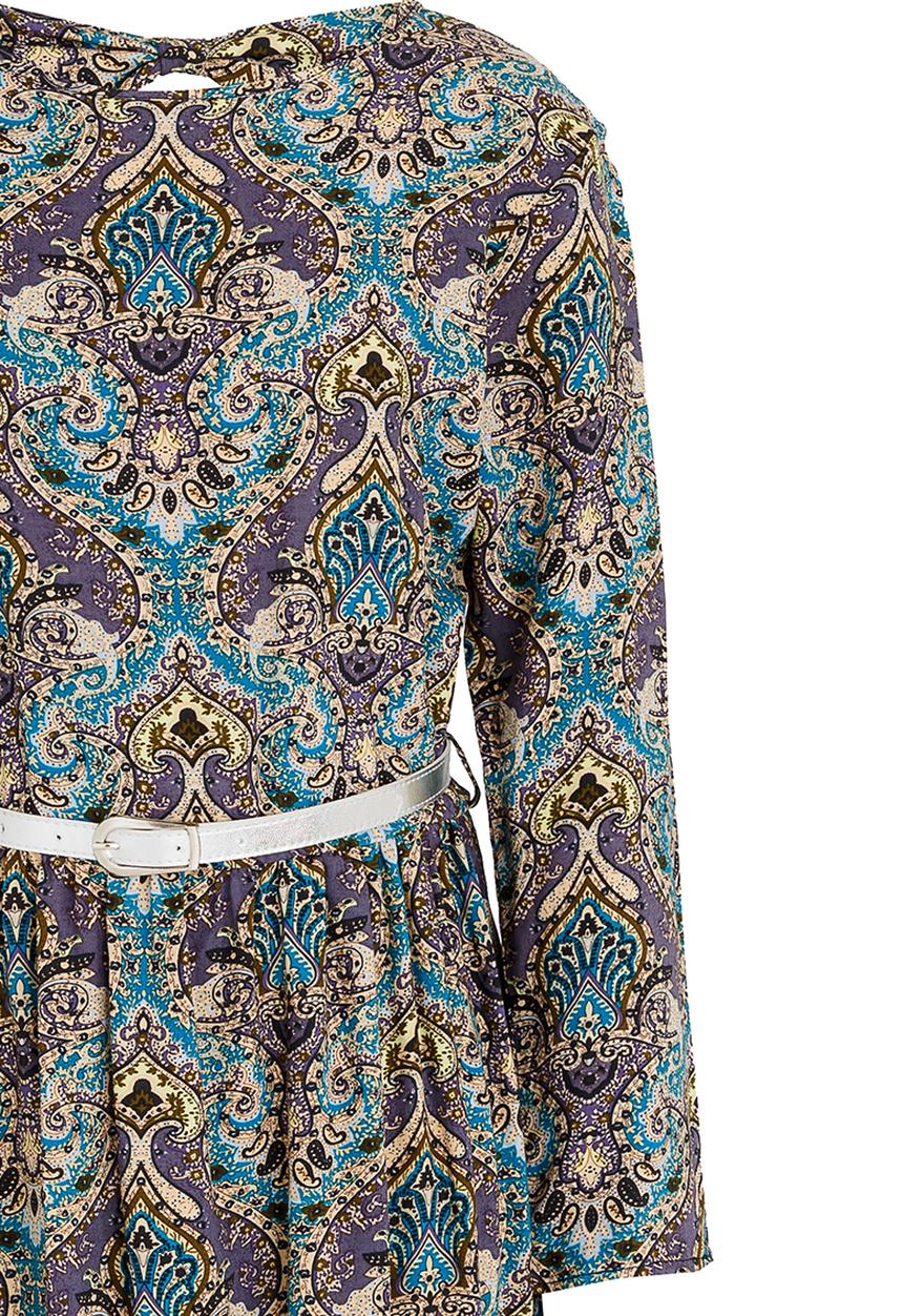 Rebel Republic - Skater Dress With Belt Multi-colour