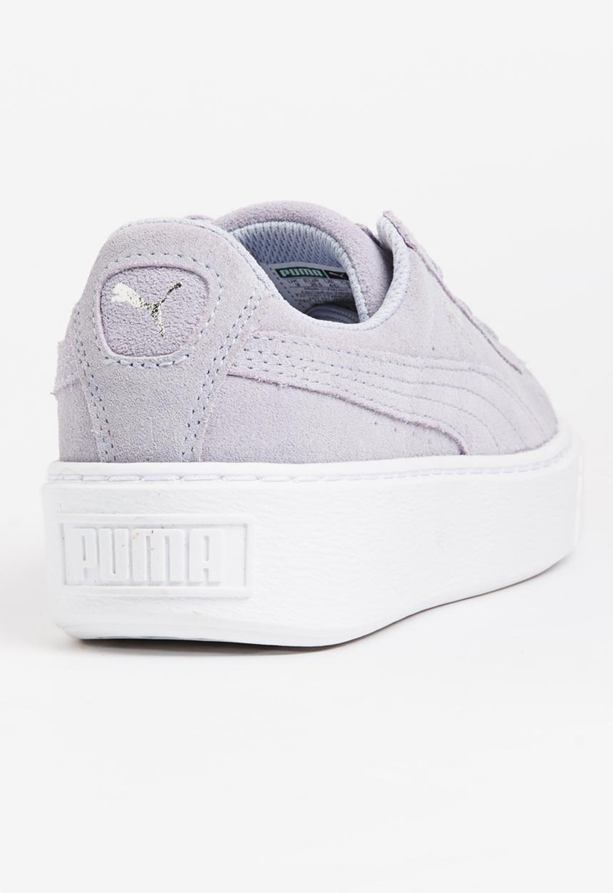 PUMA - Suede Platform Glam Silver
