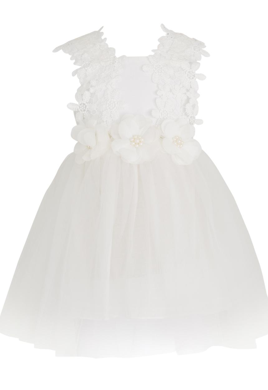 Pop Candy - Flower Princess Dress Off White
