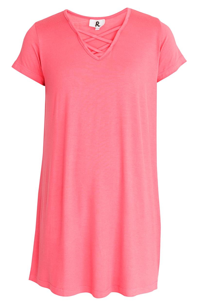 Rebel Republic - Criss Cross Front A-line Dress Mid Pink