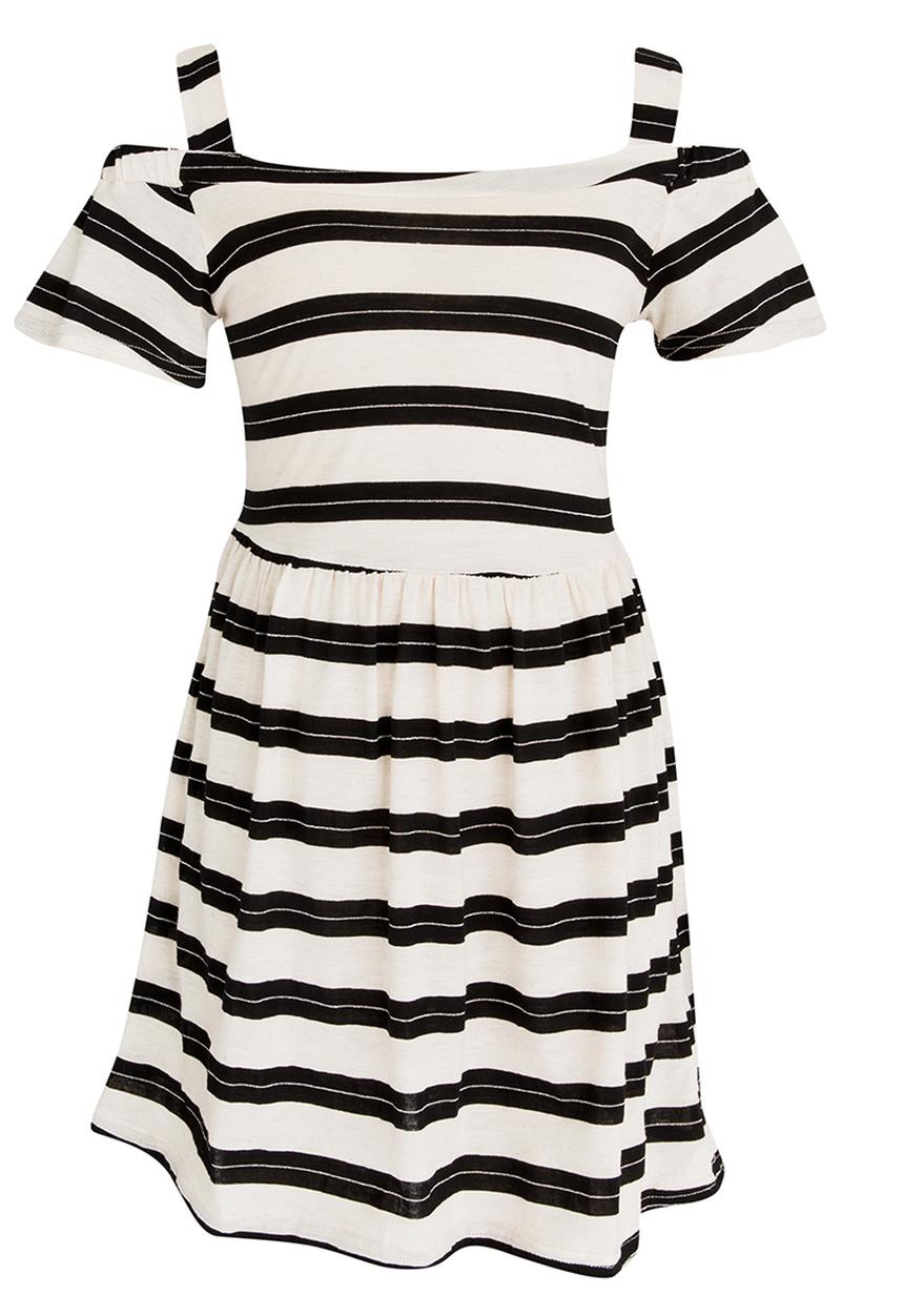 Rebel Republic - Cold Shoulder Jersey Dress Multi-colour
