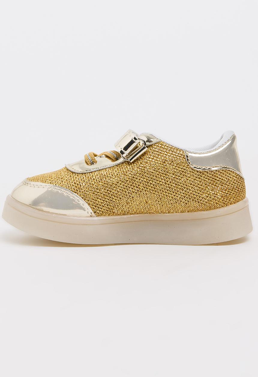 Pop Candy - Girls Light Up Sneaker Gold