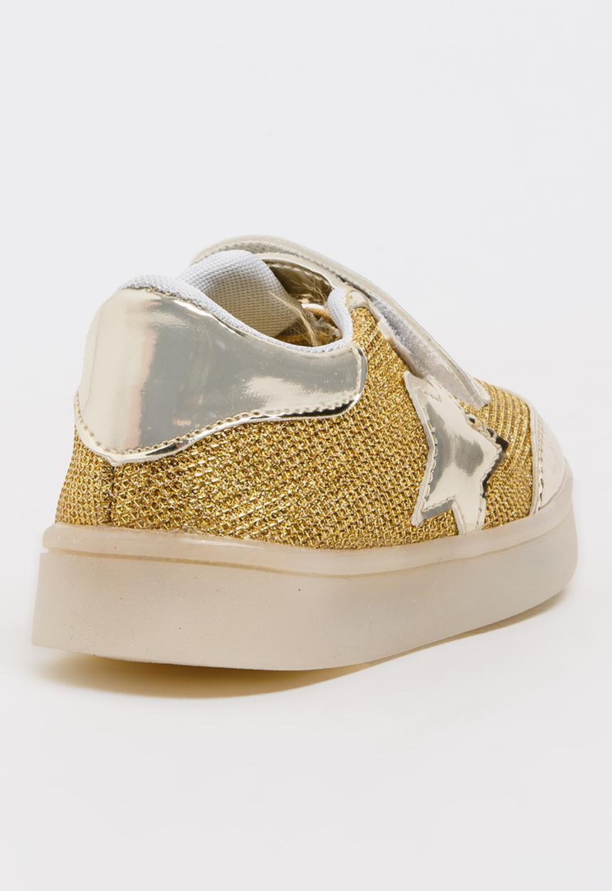 Pop Candy - Girls Light Up Sneaker Gold