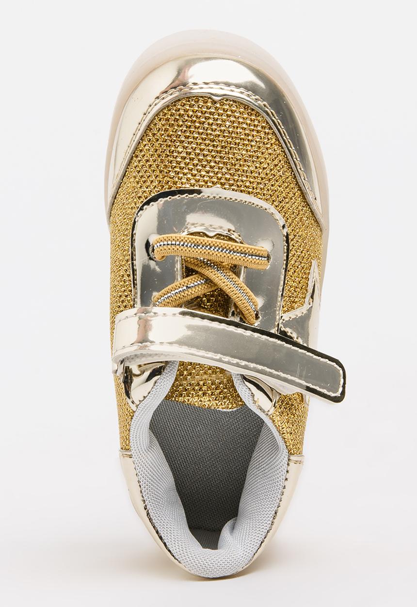 Pop Candy - Girls Light Up Sneaker Gold