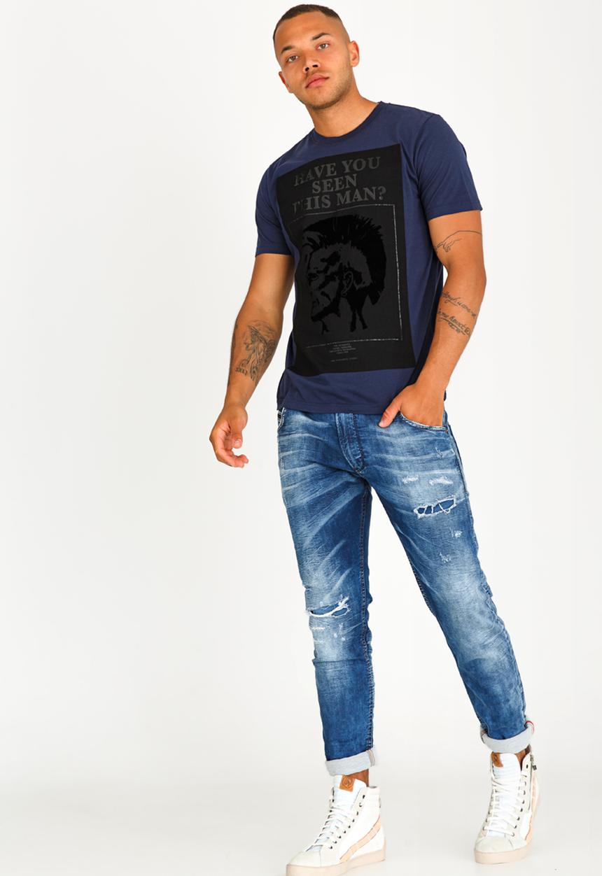 Diesel  - T-Joe Stone Wash T Shirt Navy