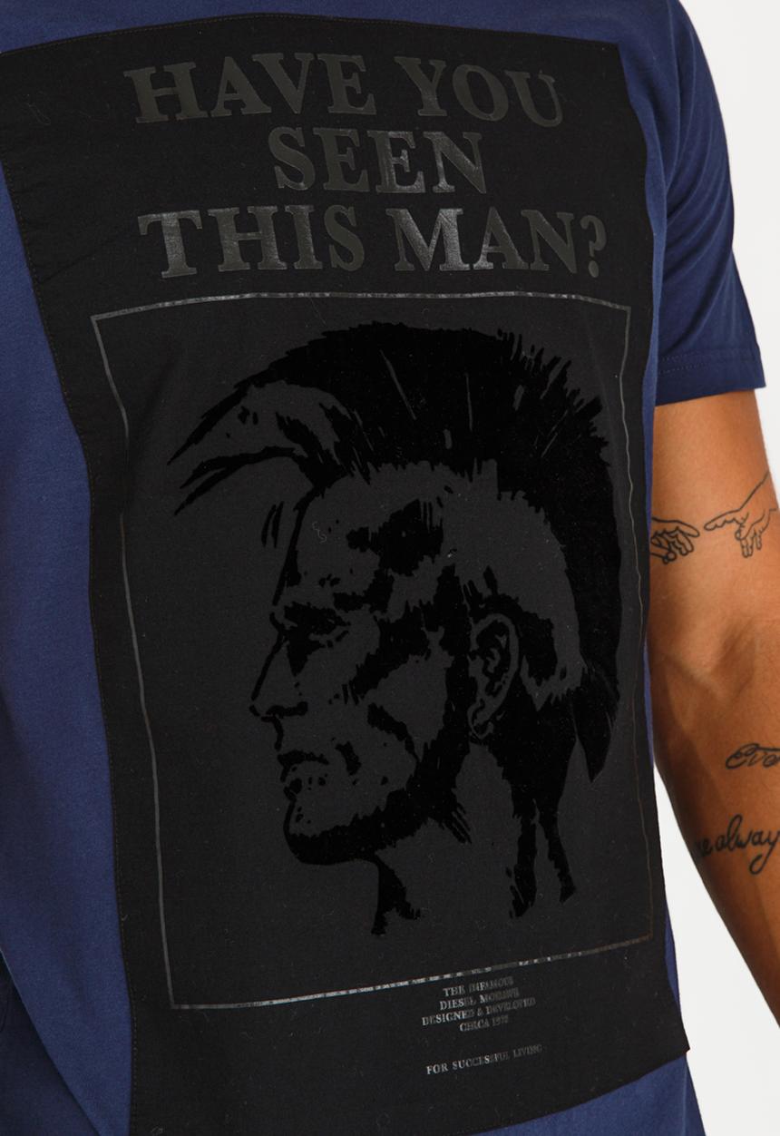 Diesel  - T-Joe Stone Wash T Shirt Navy