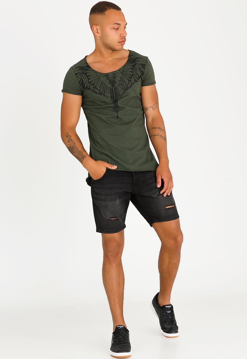 STYLE REPUBLIC - Ruffian Angel Tee Khaki Green