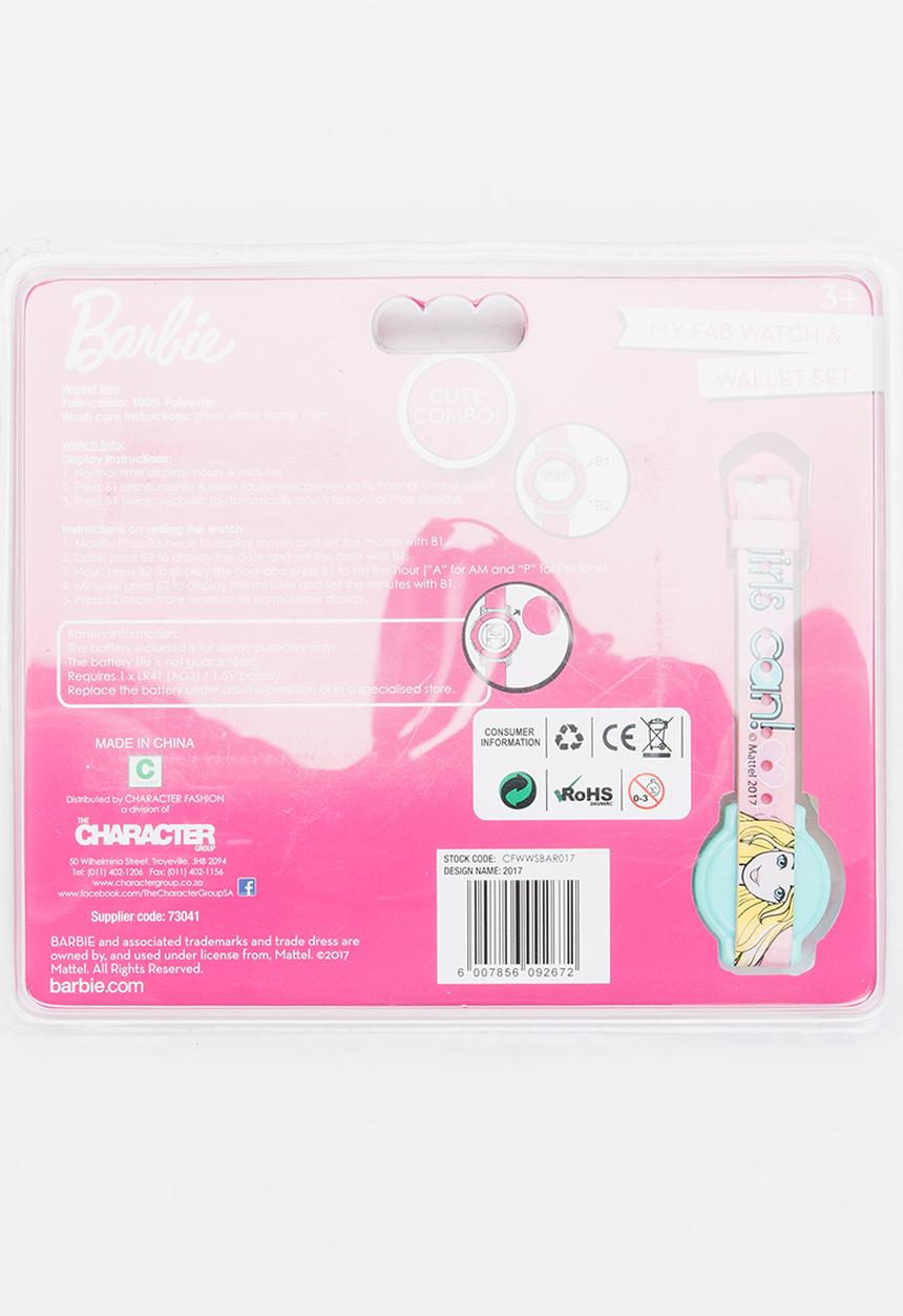 Character Fashion - Barbie Watch & Wallet Set Multi-colour