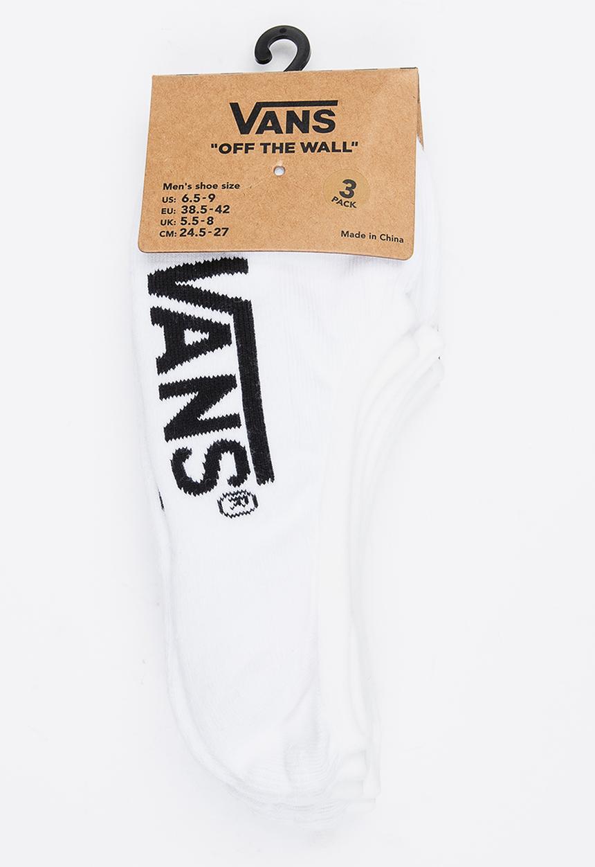 Vans - Classic Super No Show 3 Pack Socks White