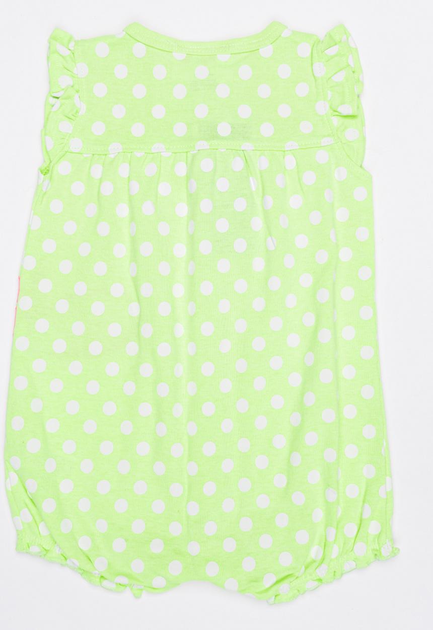 Pop Candy - Romper With Embroidery detail Lime