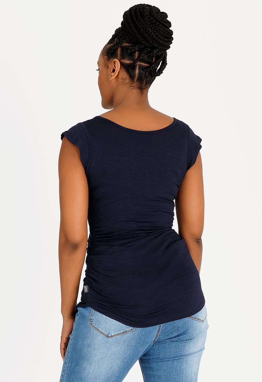 Cherry Melon - Flutter Sleeve Top Navy