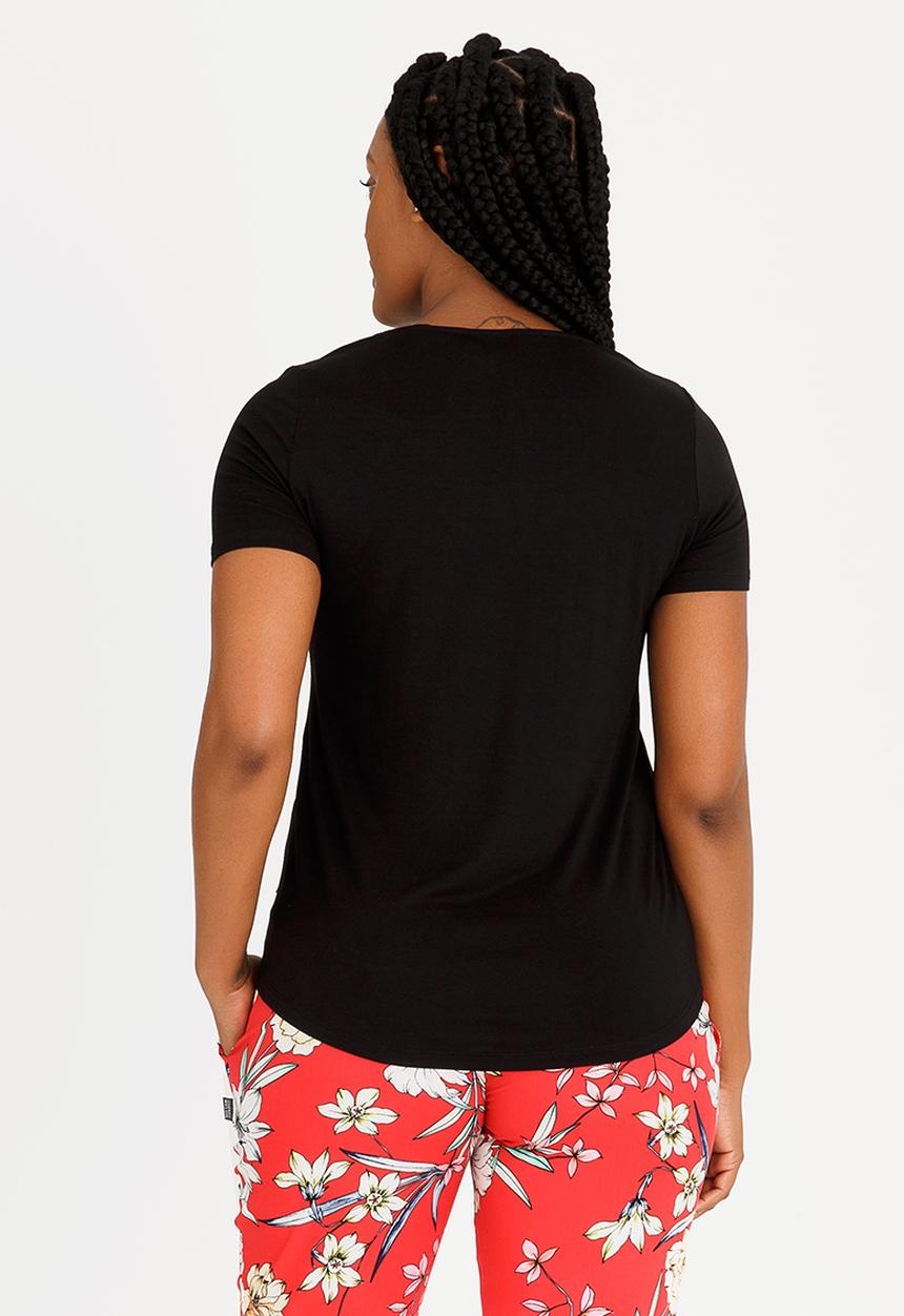 Cherry Melon - Crossover Top Black
