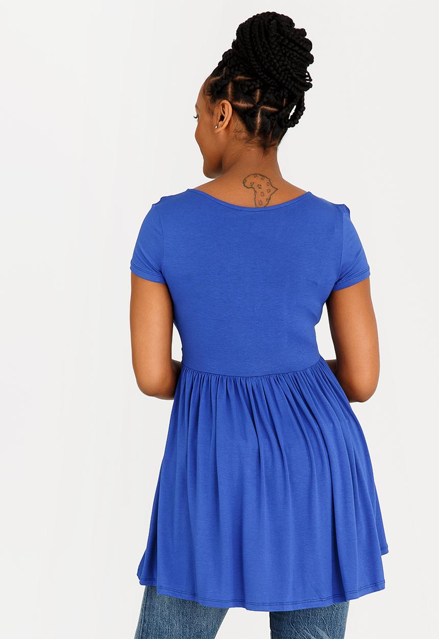 edit Maternity - V-neck Twist Detail Top Dark Blue