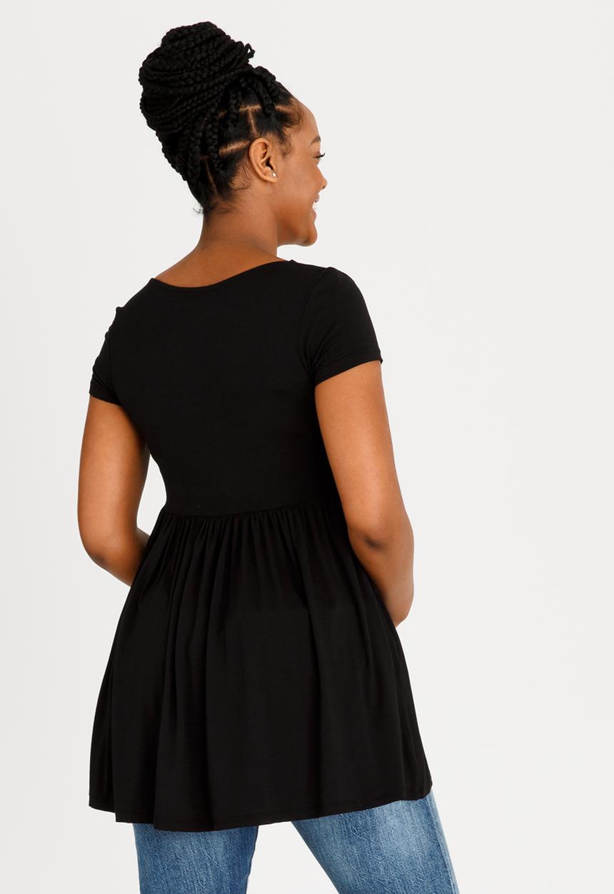 edit Maternity - V-neck Twist Detail Top Black