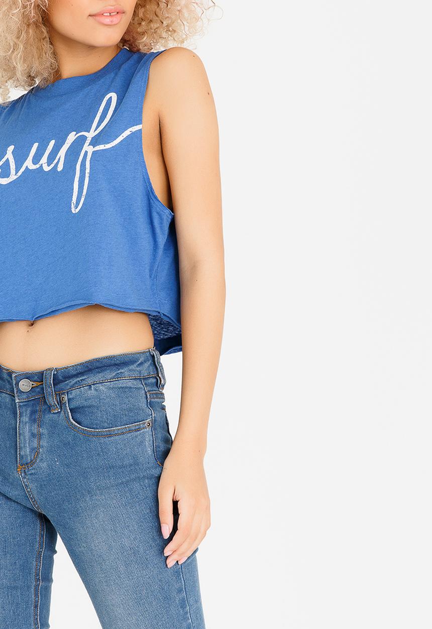 Billabong  - Journey Crop Muscle Cobalt