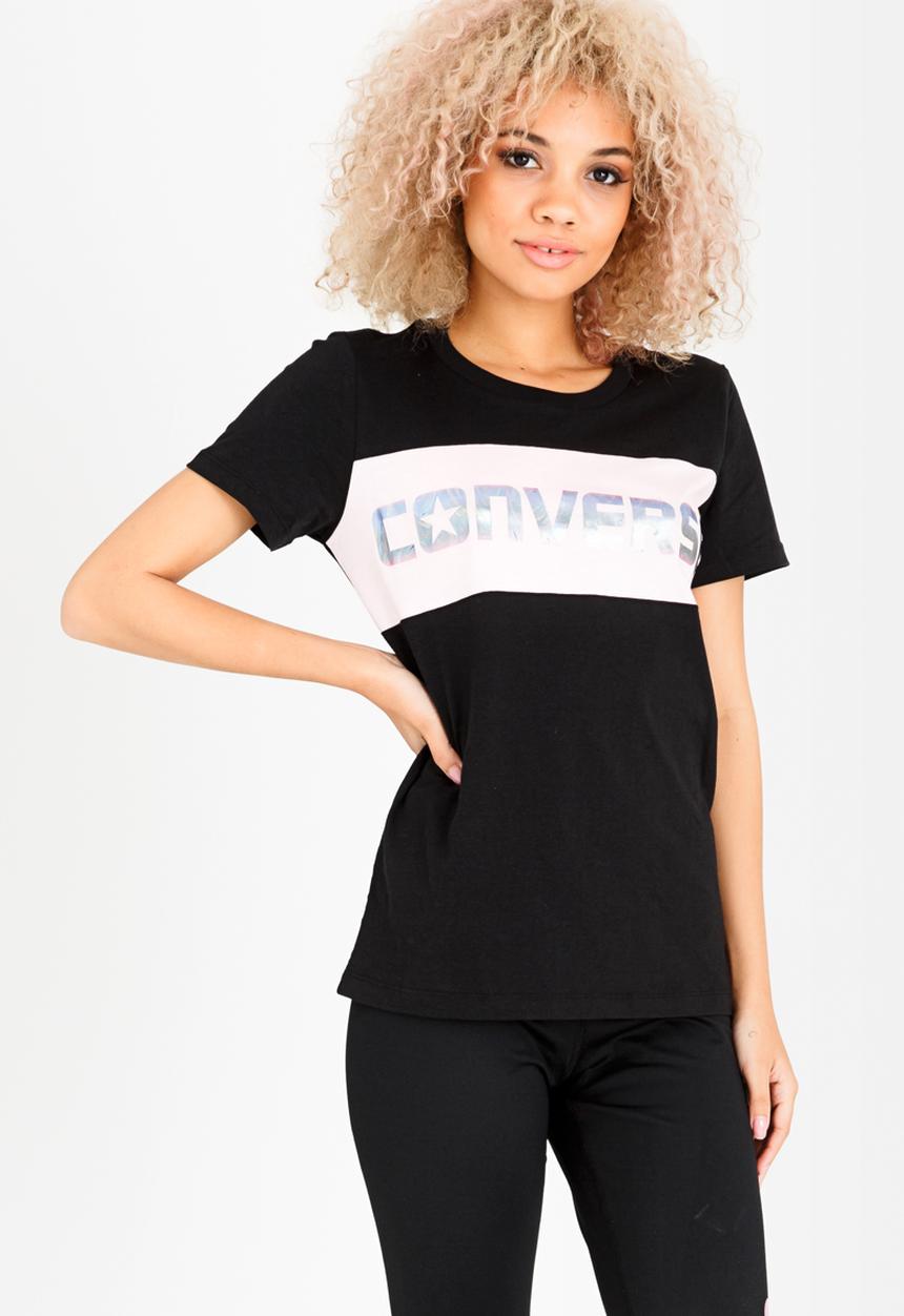 Converse - Crew Colour Block Tee Black