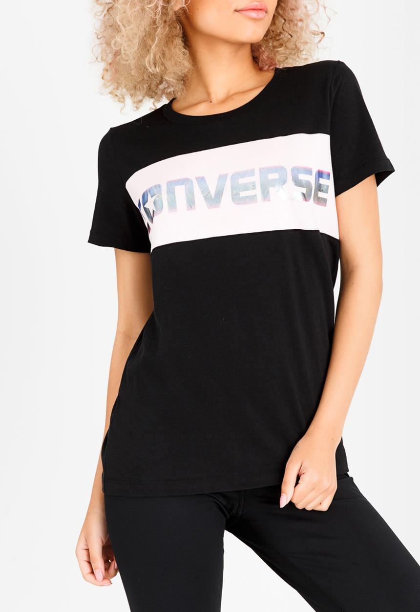 Converse - Crew Colour Block Tee Black