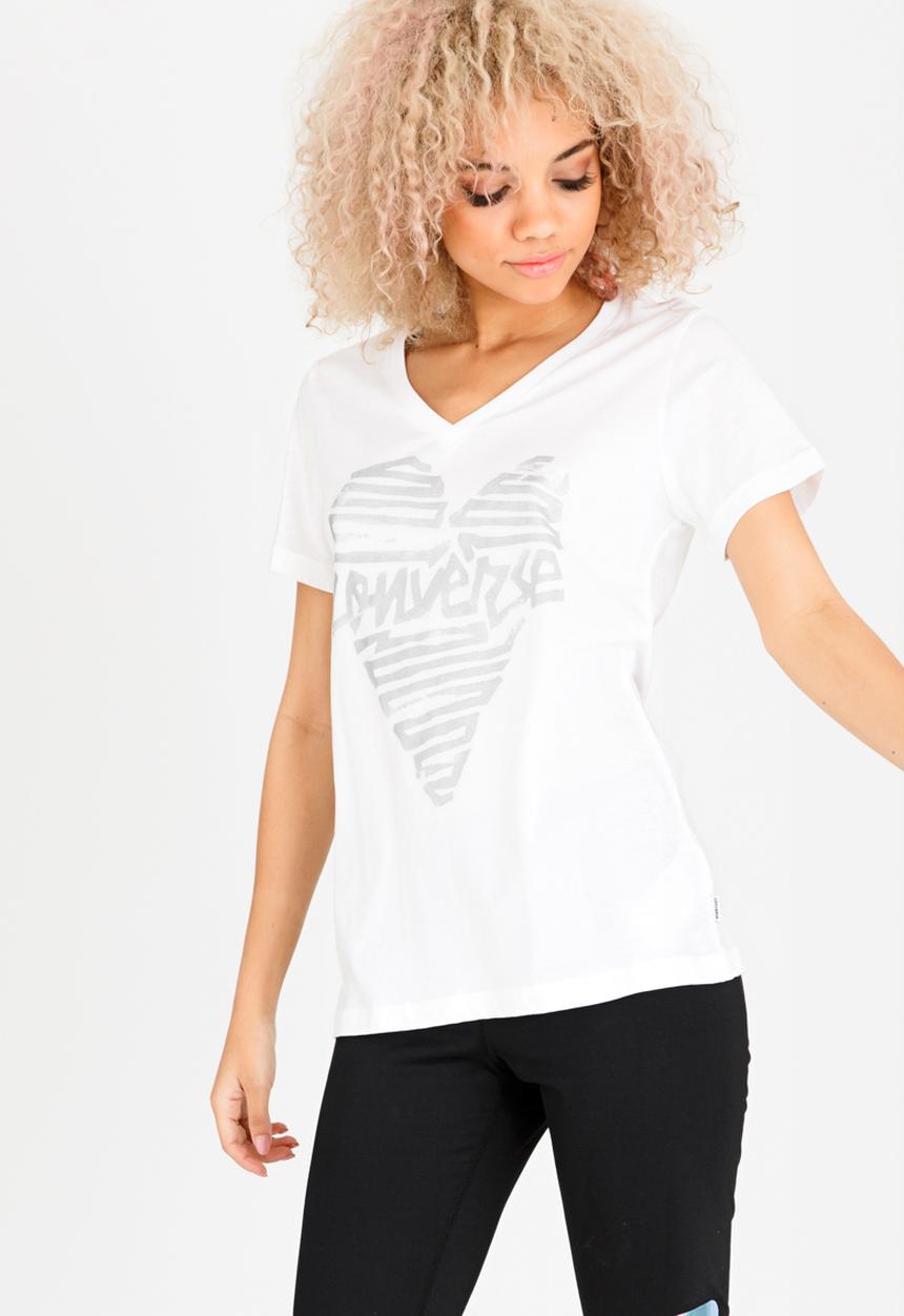 Converse - V-neck Tee White