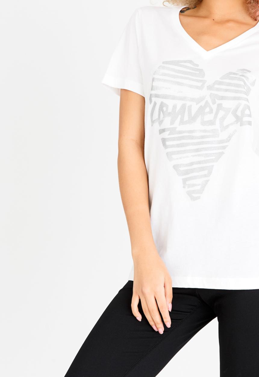 Converse - V-neck Tee White