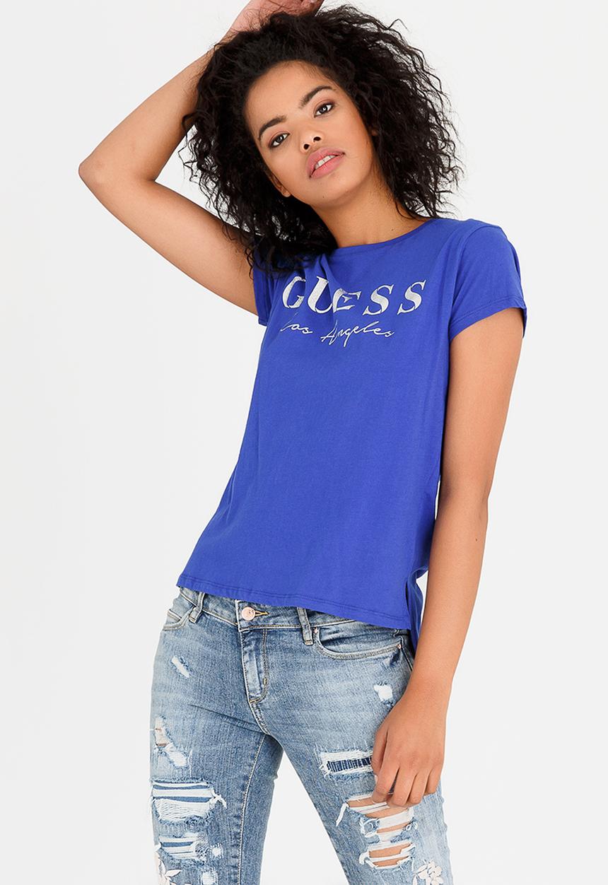 GUESS - Los Angeles Foil Tee Blue
