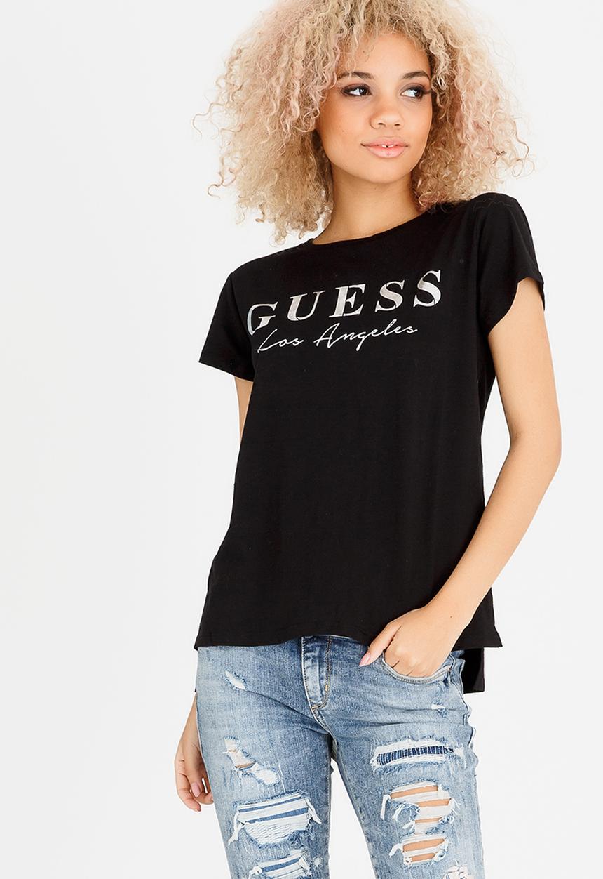 GUESS - Los Angeles Foil Tee Black