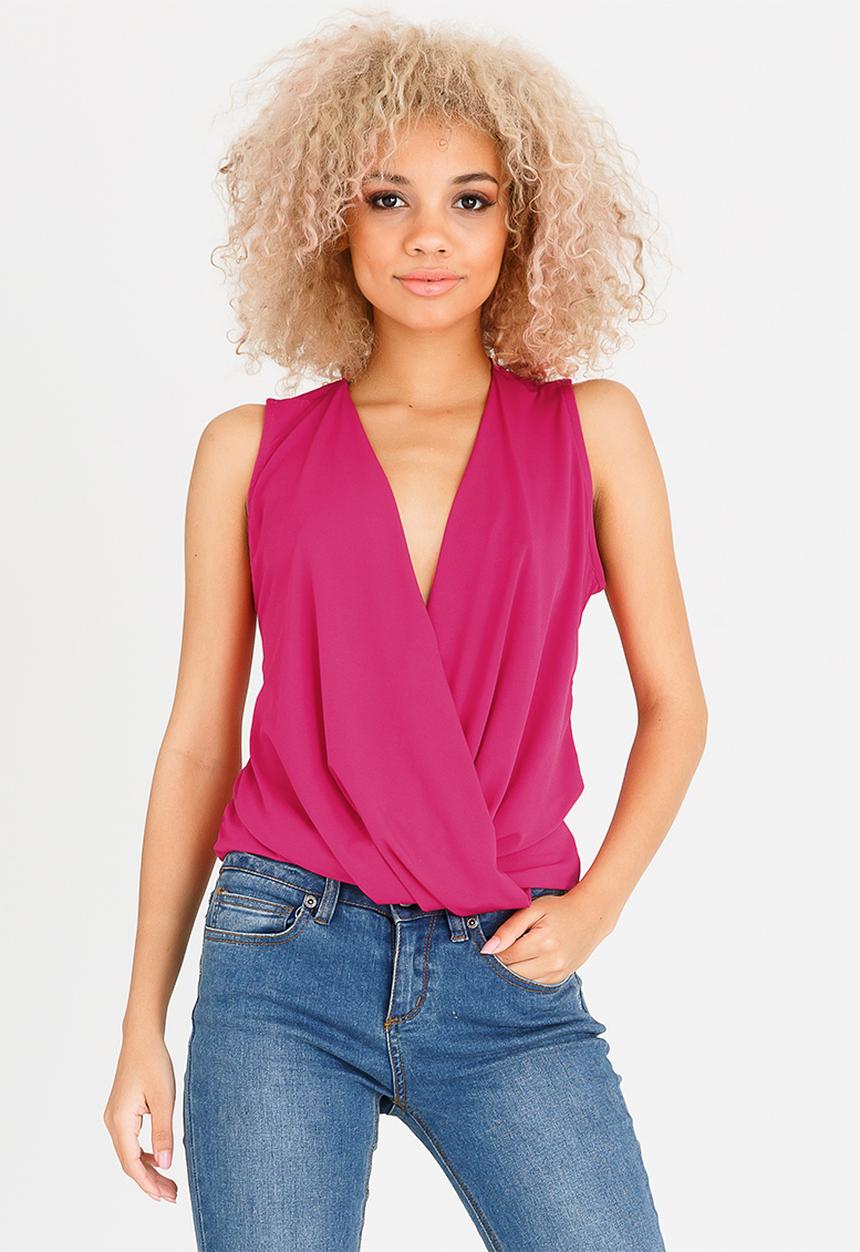 STYLE REPUBLIC - Cross Over Top Magenta