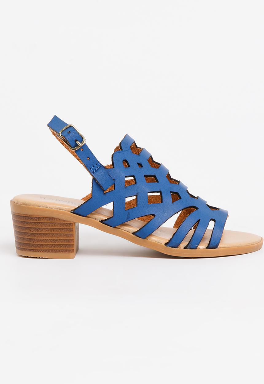 Jumbo - Cut-Out Block Heel Navy