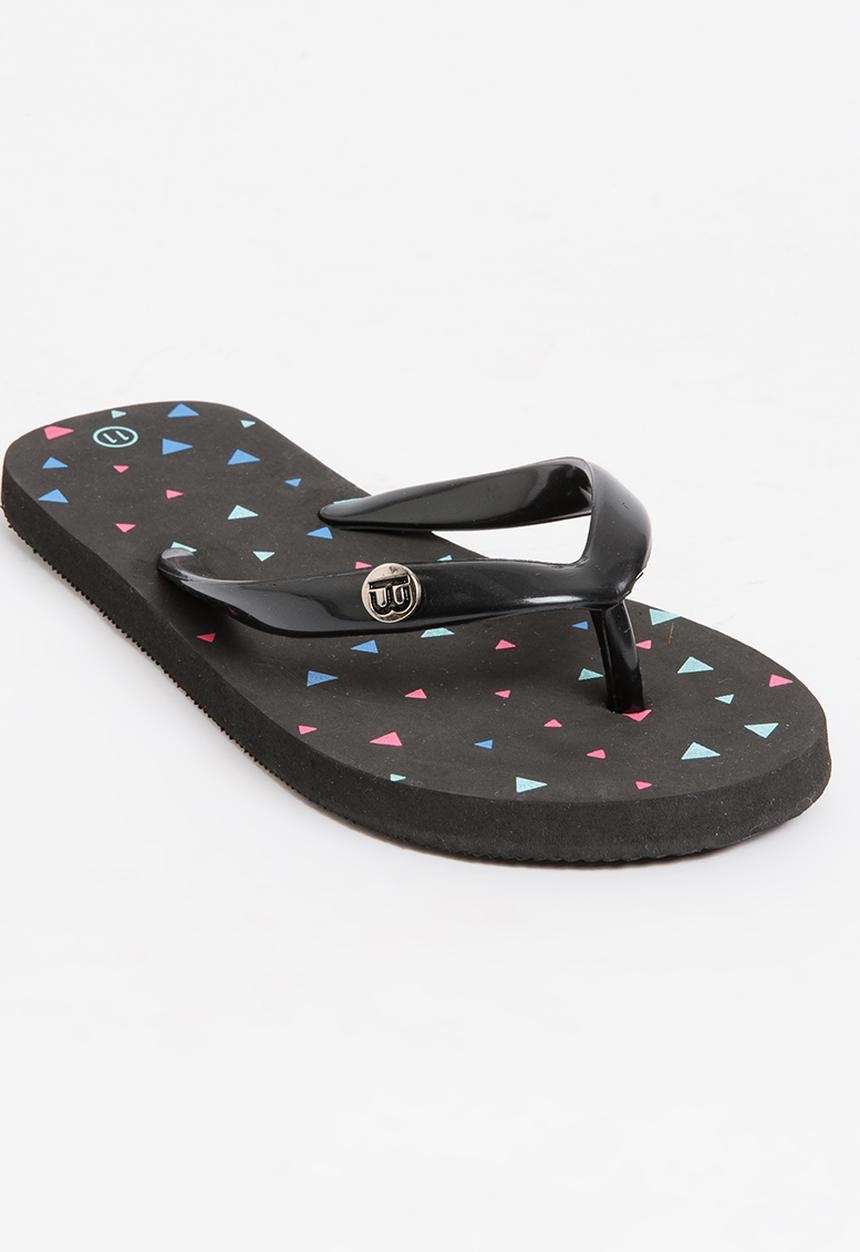 World Tribe - Crazy Dust Flip Flops Black