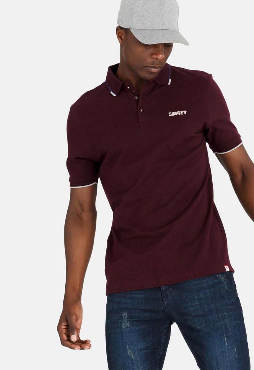 SOVIET - Swansea Pique Golfer Dark Red