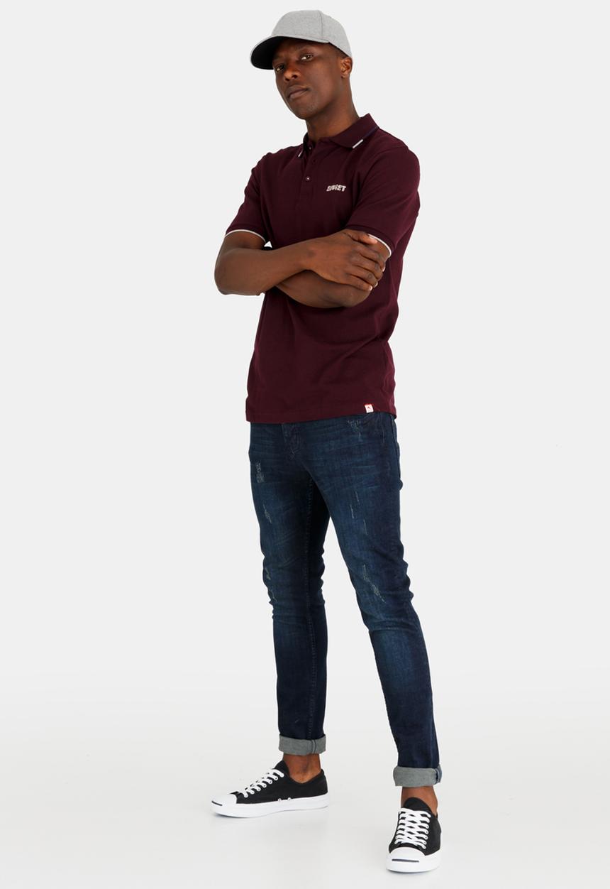 SOVIET - Swansea Pique Golfer Dark Red