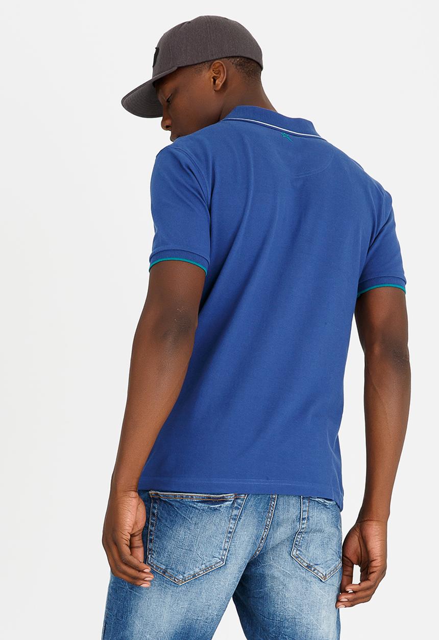 SOVIET - Swansea Pique Golfer Blue