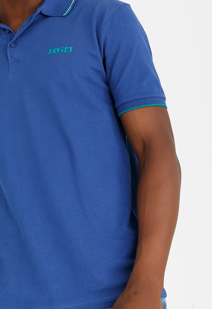 SOVIET - Swansea Pique Golfer Blue