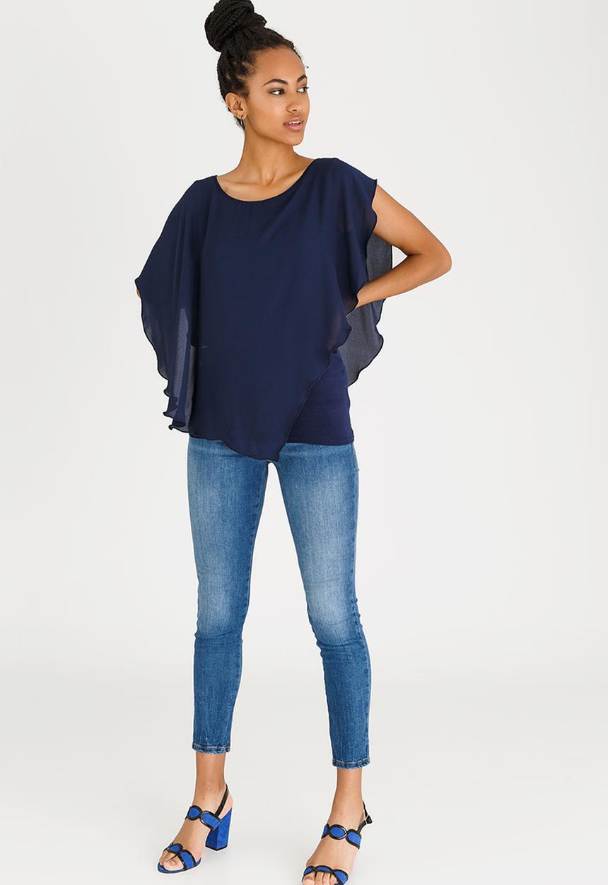edit - Feminine Blouse Navy