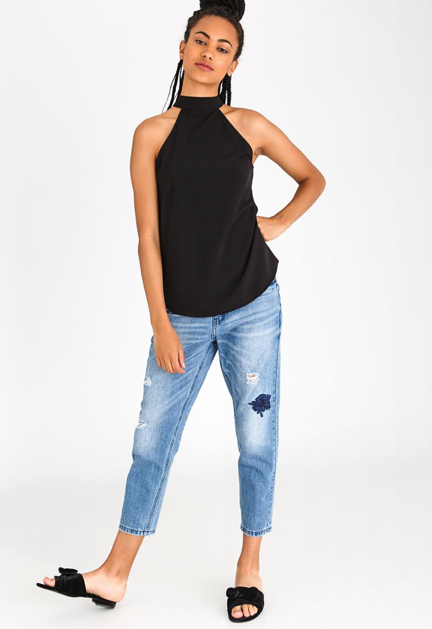 c(inch) - Open Back Top Black
