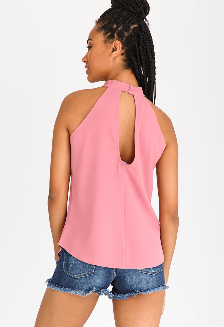 c(inch) - Open Back Top Pale Pink
