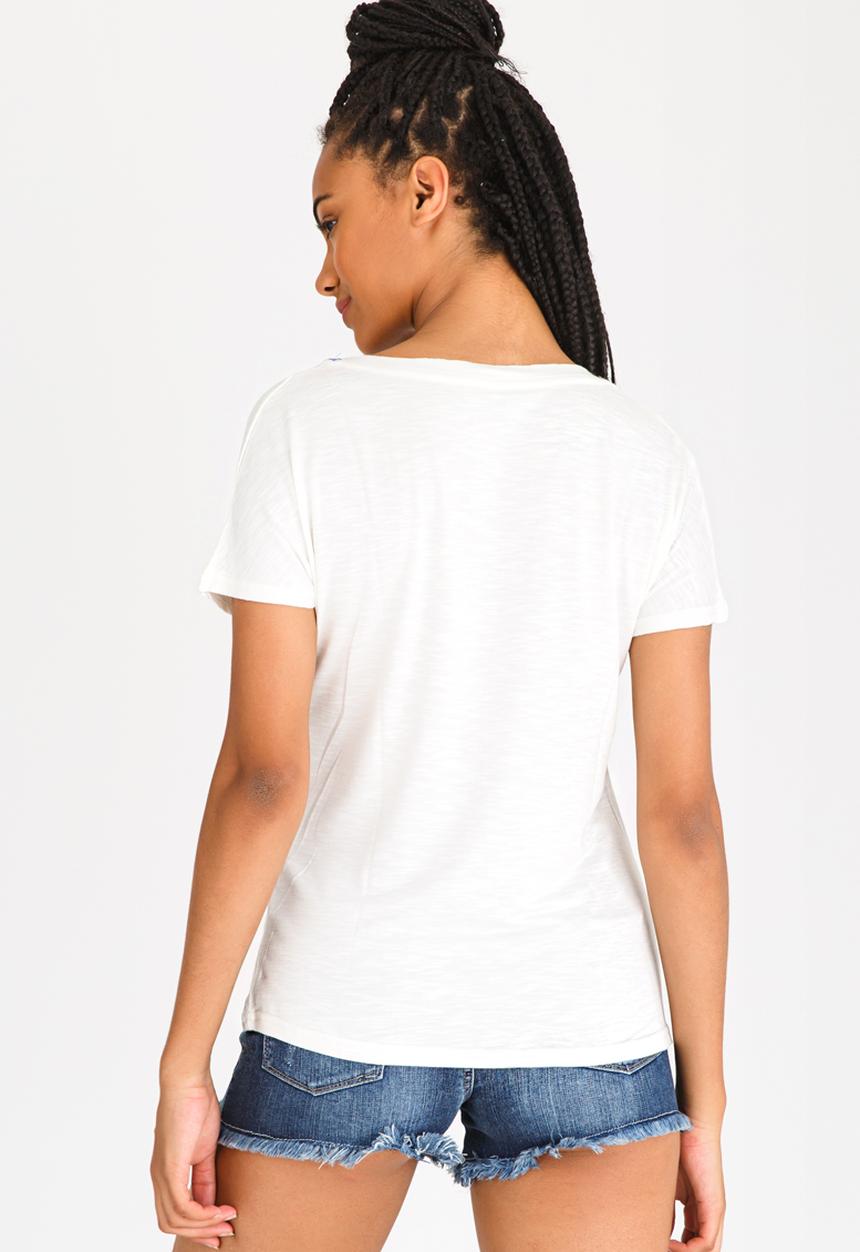 JEEP - Slub Puff Print Top Off White