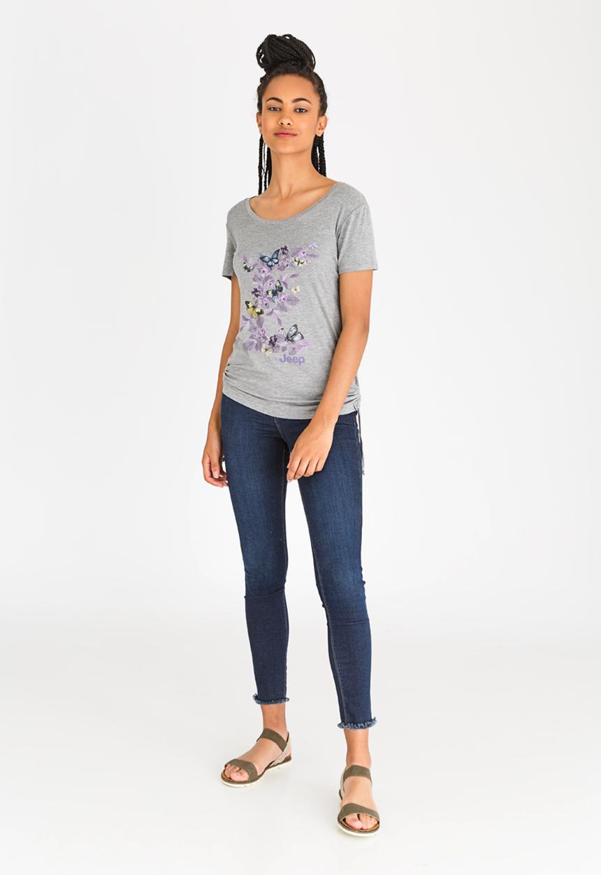 JEEP - Short Sleeve Printed Tee Grey